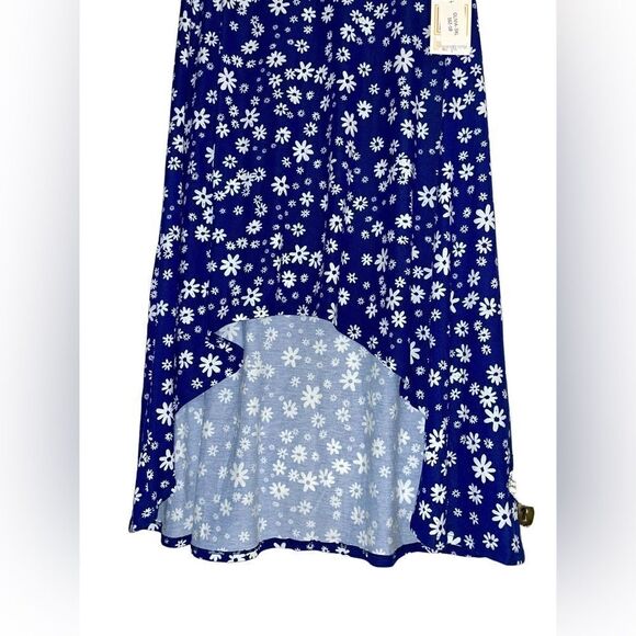 LuLaRoe 3XL Olivia High-Low Skirt • Blue Background • Daisies • Maxi • BNWT - Picture 7 of 15